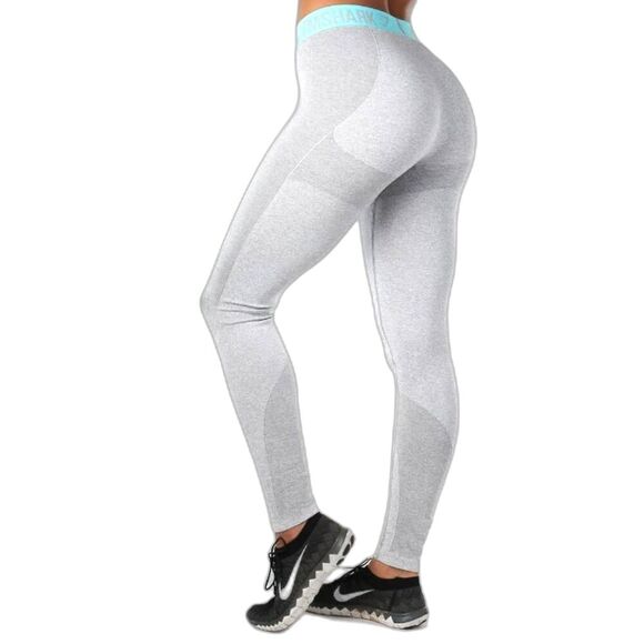 Gymshark Workout Pants Womens Medium 8 10 Grey Leggings Athletic Yoga Lifting - Picture 2 of 7